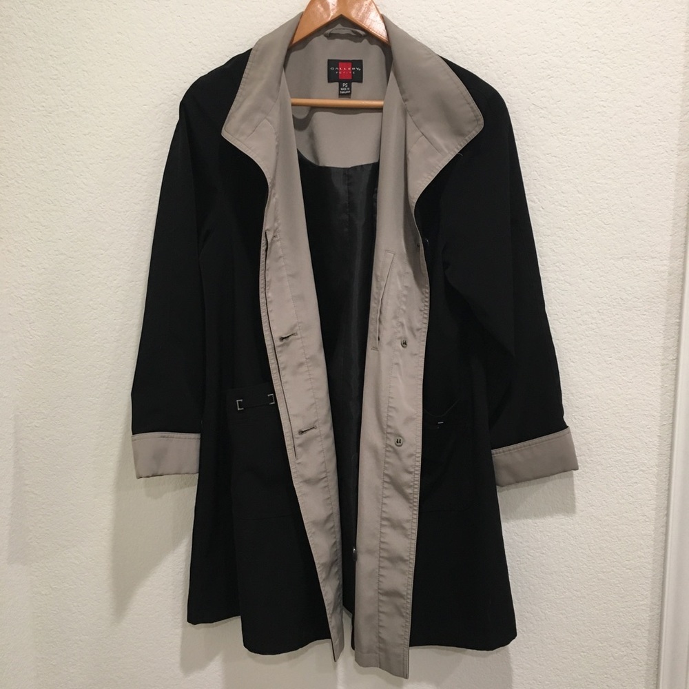 Black and Khaki Trench Coat